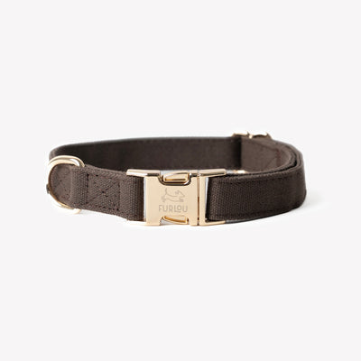 'Brown' - Canvas Dog Collar Canvas Collar FURLOU
