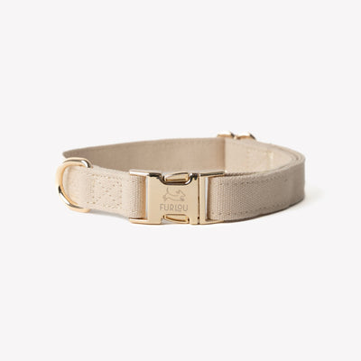 'Tan' - Canvas Dog Collar Canvas Collar FURLOU