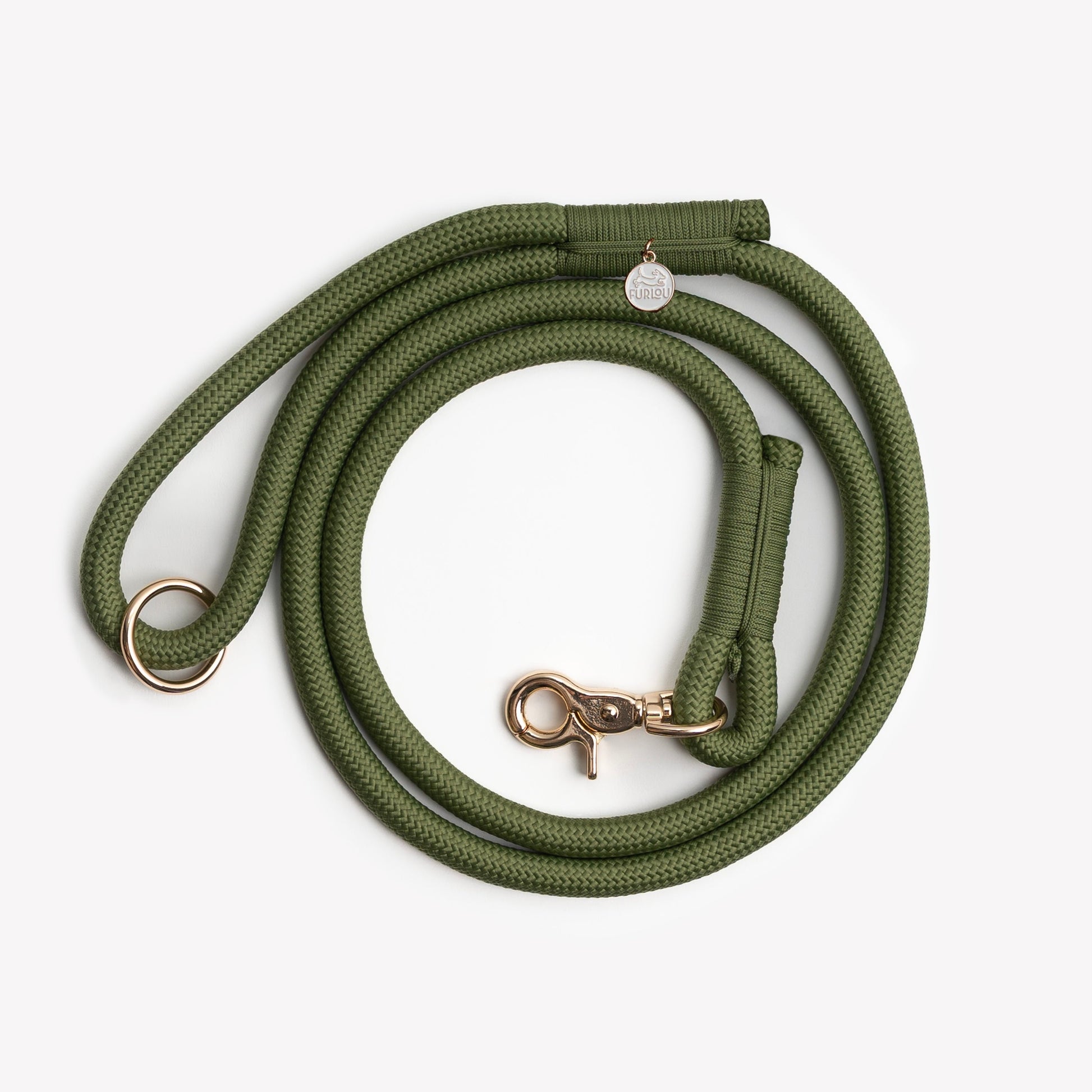 'Green' - Braided Rope Leash Regular Braided Leash FURLOU