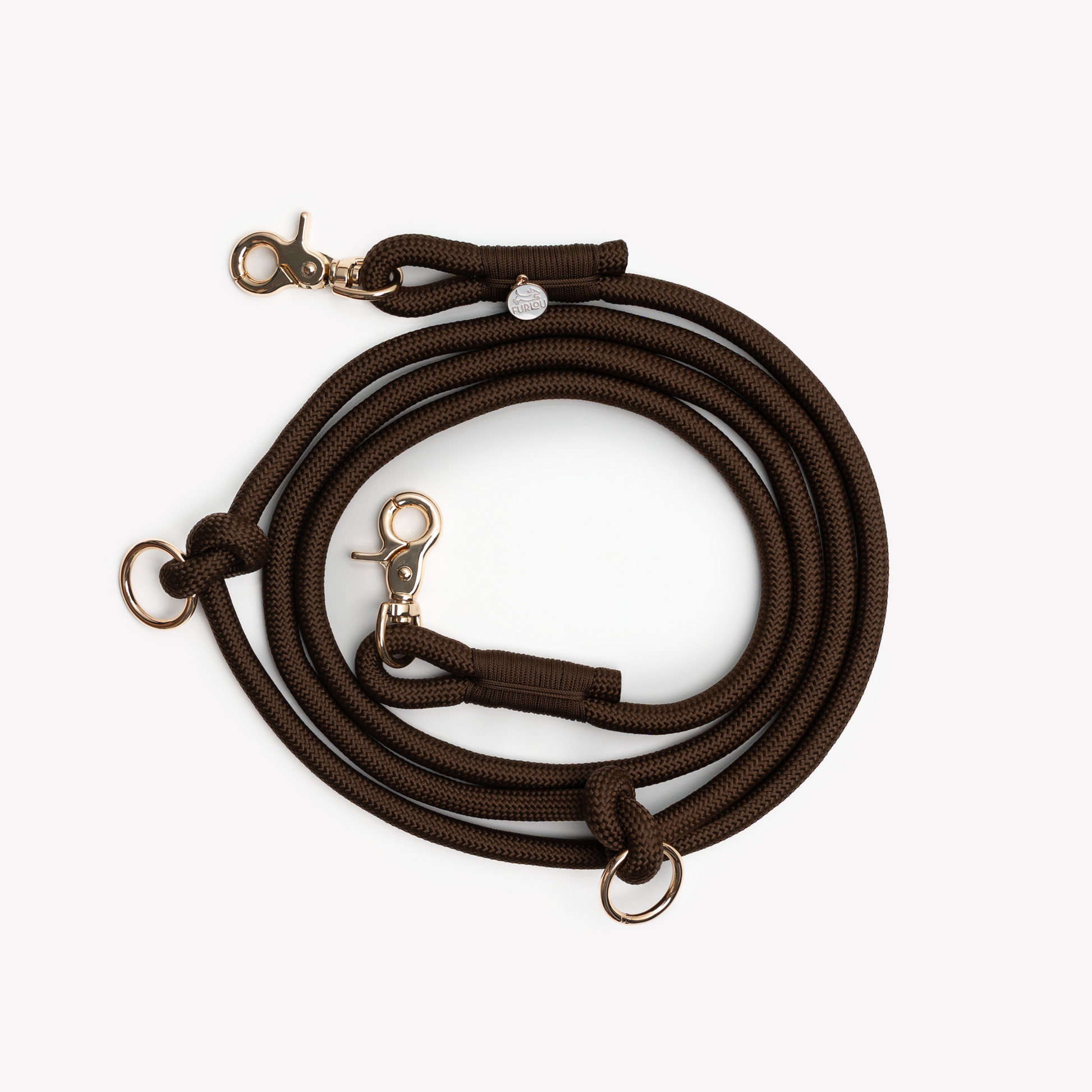 'Brown' - Hands Free Braided Leash Hands Free Braided Leash FURLOU