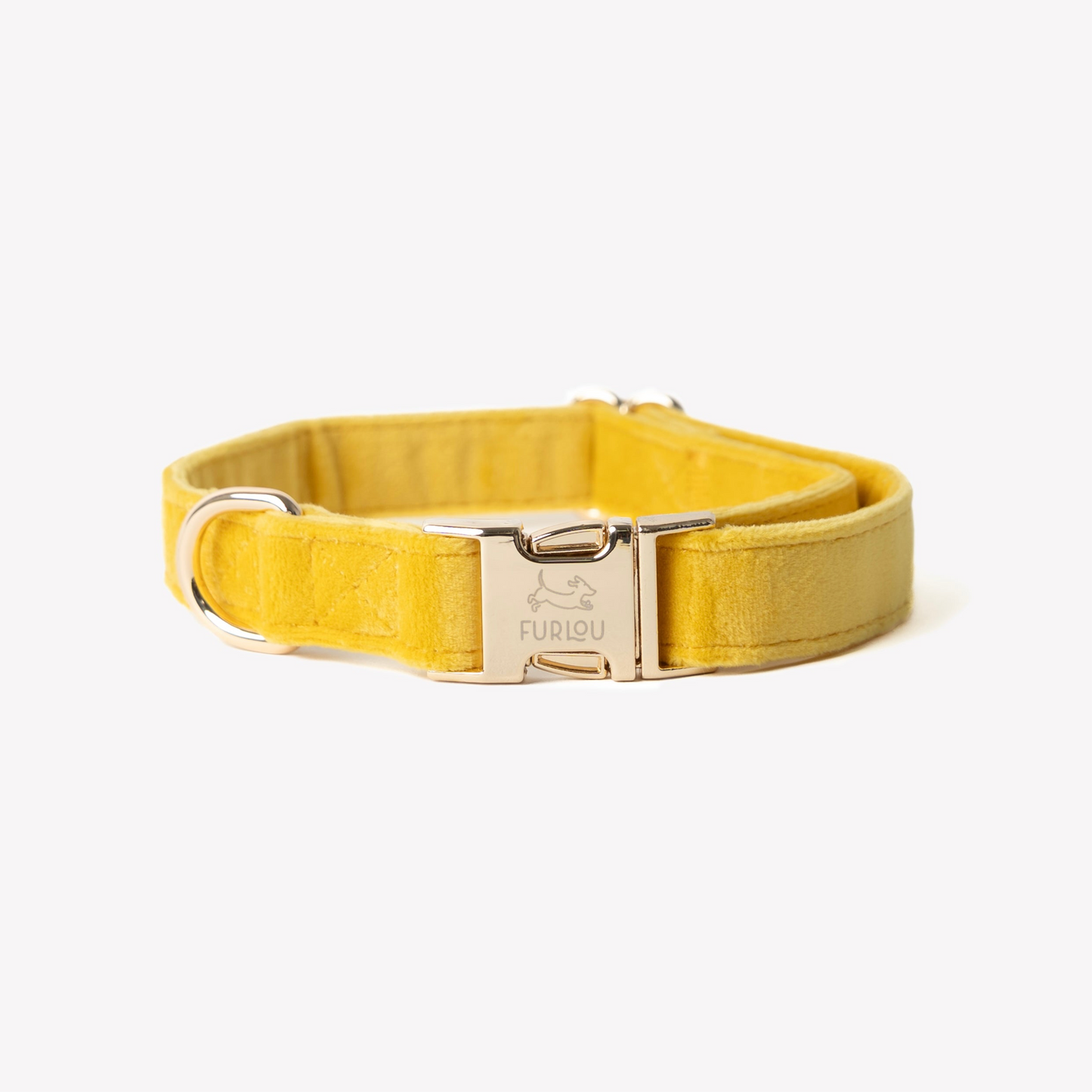 'Yellow' - Velvet Dog Collar Velvet Collar FURLOU