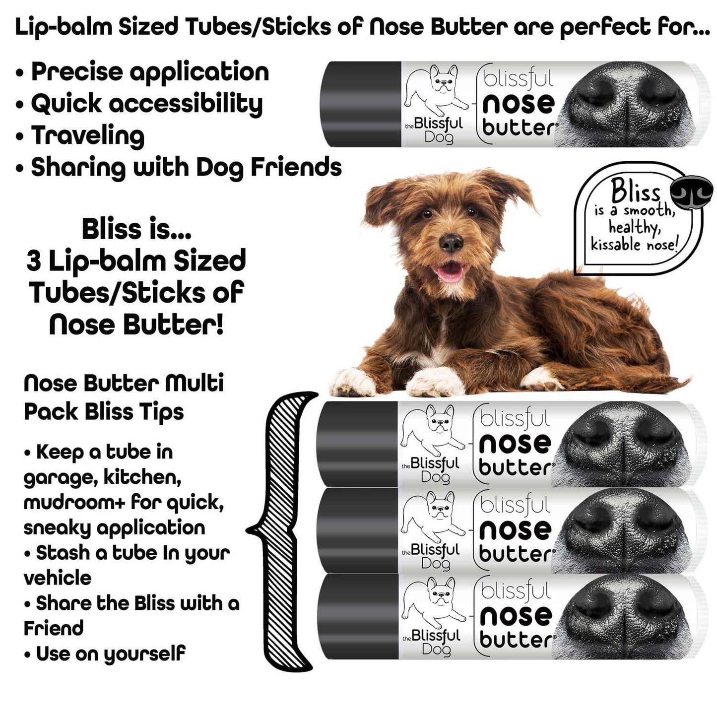 1 Dog Nose Butter For All Dogs NOSE BUTTER® The Blissful Dog