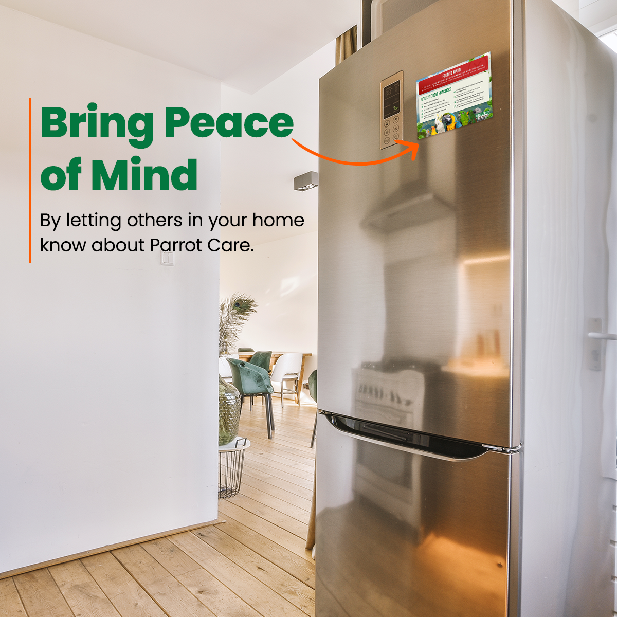 Parrot Care Fridge Magnet Merchandise Bird Street Bistro