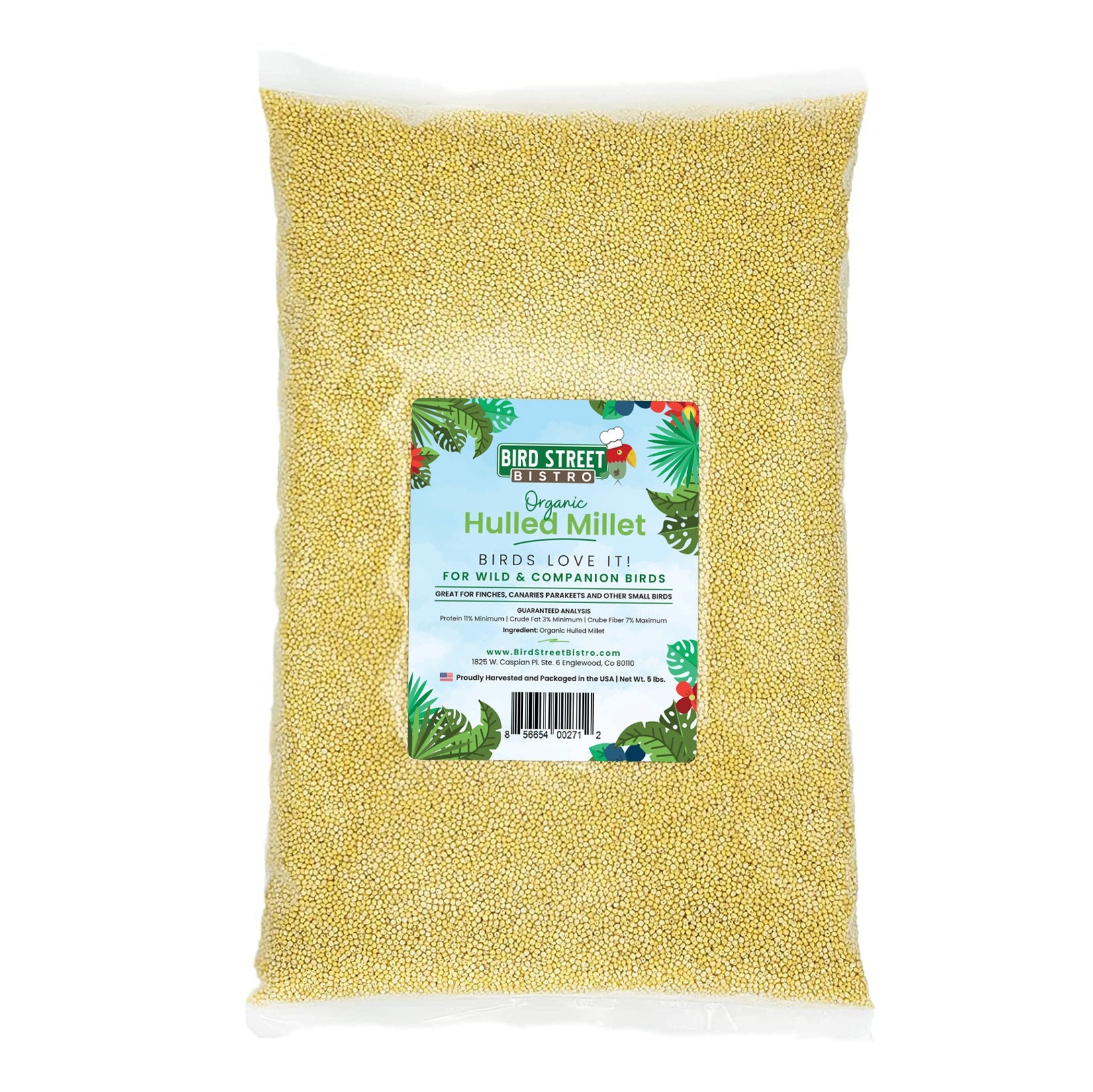 Organic Hulled Millet - 5 lbs. Animals & Pet Supplies Bird Street Bistro
