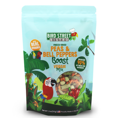 Peas & Bell Peppers Boost - Parrot Veggies Mix Parrot Food Bird Street Bistro