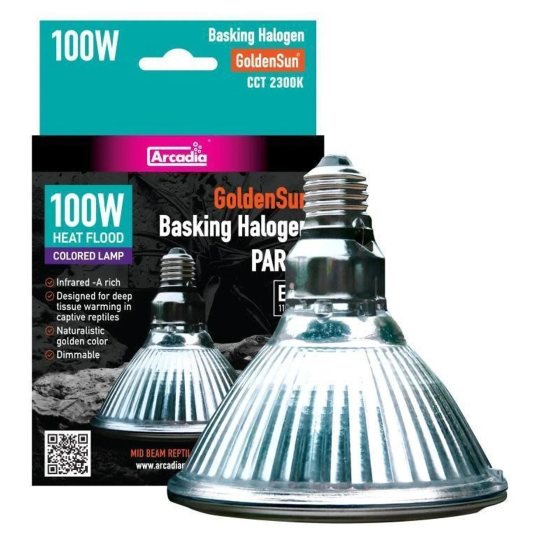 Arcadia GoldenSun Basking Halogen Heater 100W Heating ReptiChip LLC