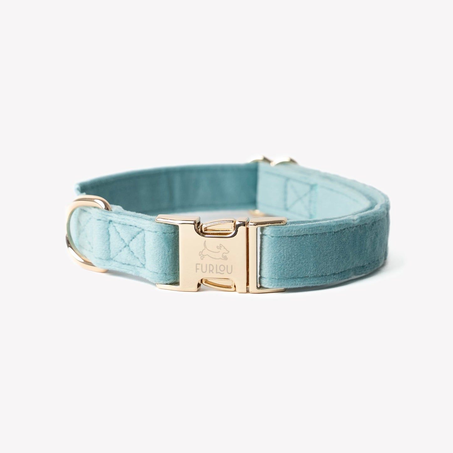 'Blue' - Velvet Dog Collar Velvet Collar FURLOU