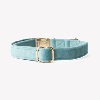 'Blue' - Velvet Dog Collar Velvet Collar FURLOU