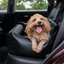 PupProtector™ Faux Leather Memory Foam Dog Car Bed - Black Travel Paw.com