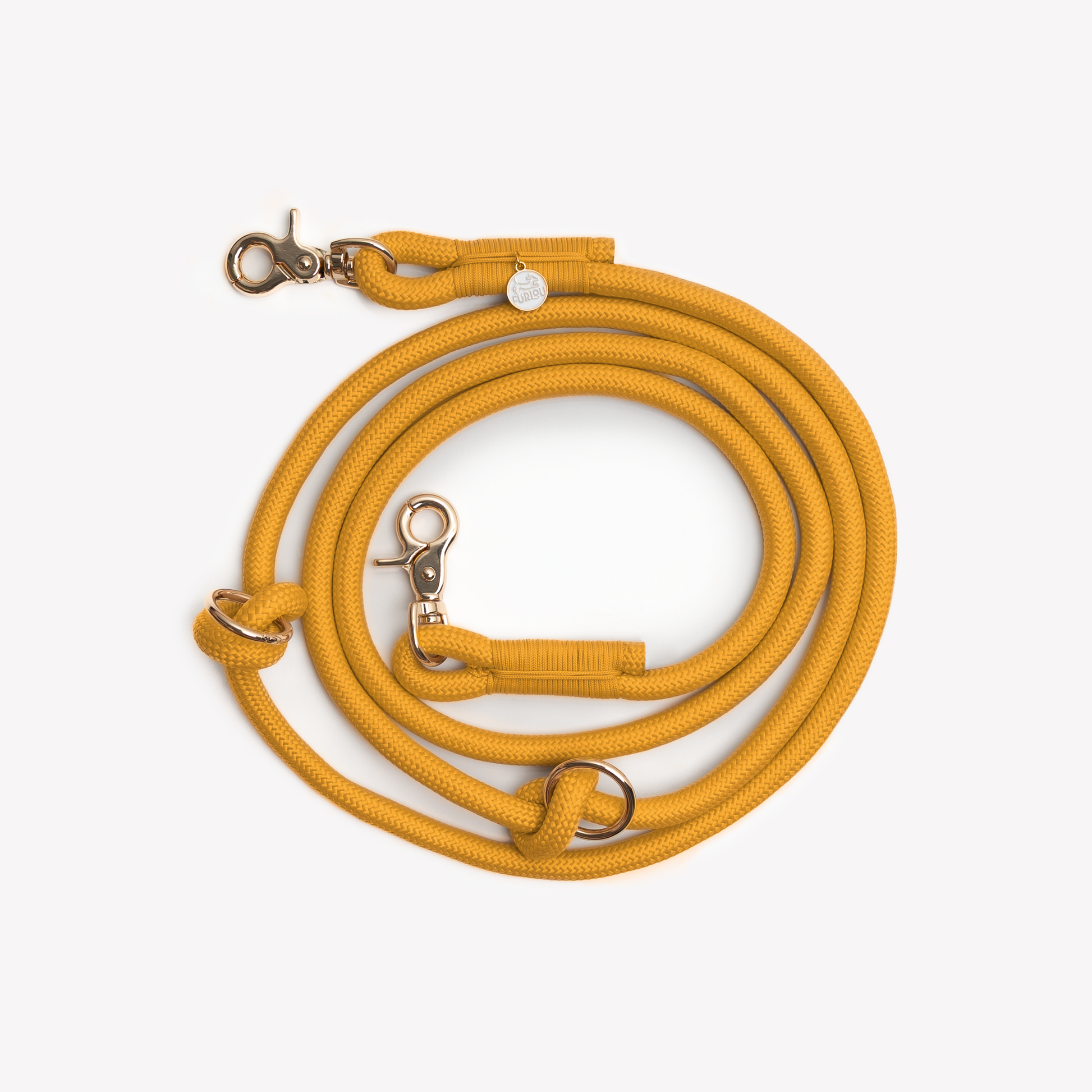 'Yellow' - Hands Free Braided Leash Hands Free Braided Leash FURLOU