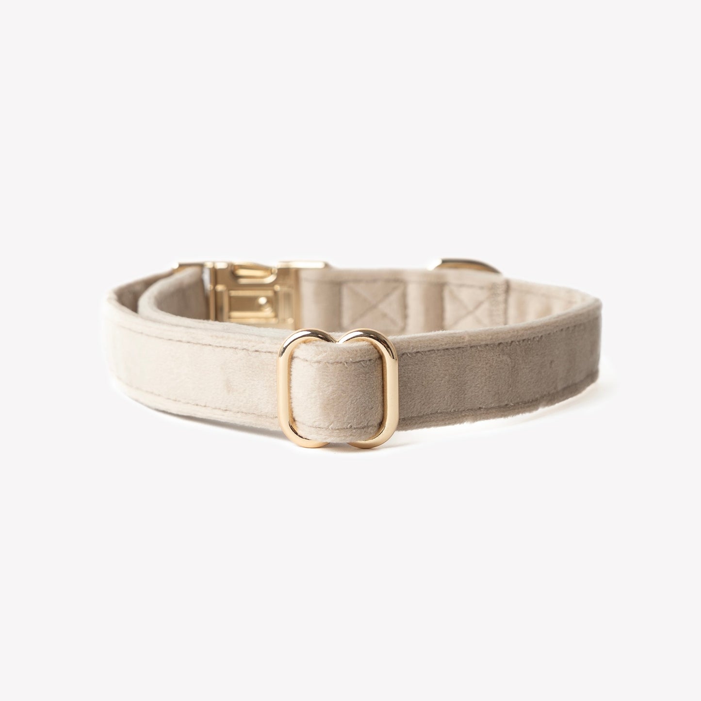 'Sand' - Velvet Dog Collar Velvet Collar FURLOU