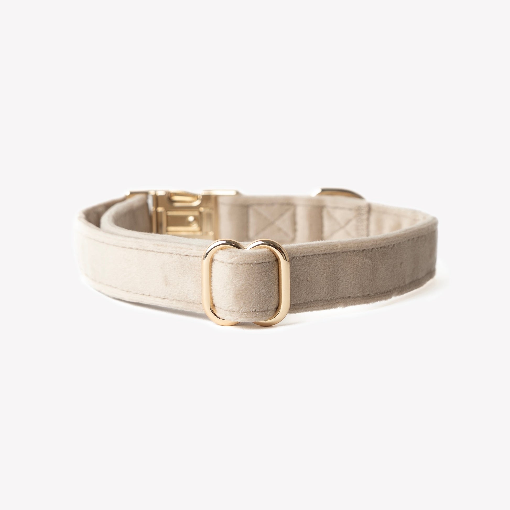 'Sand' - Velvet Dog Collar Velvet Collar FURLOU