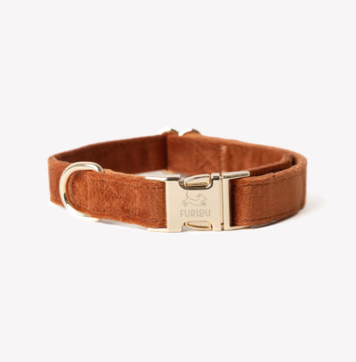 'Clay' - Velvet Dog Collar Velvet Collar FURLOU