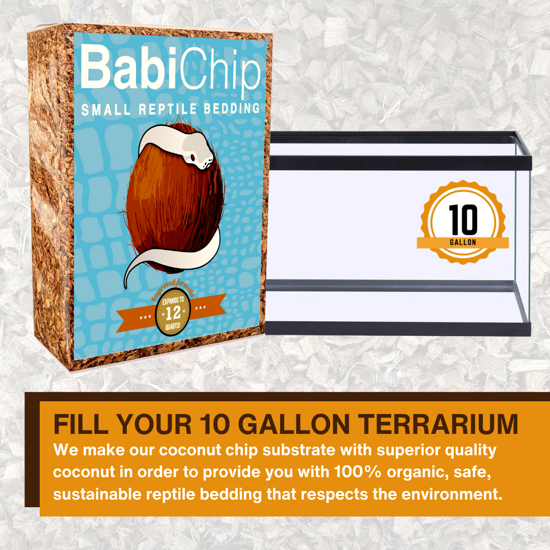 BabiChip Premium Small Sized Coconut Chips; Ready to Use Substrate ReptiChip LLC