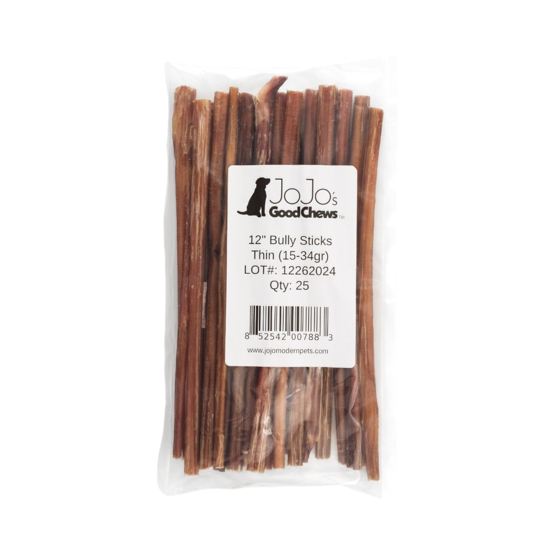 All-Natural Beef Bully Stick Dog Treats – Nutrient-Rich, and High-Protein – 12-Inch Thin (25/Case) Dog Treats American Pet Supplies