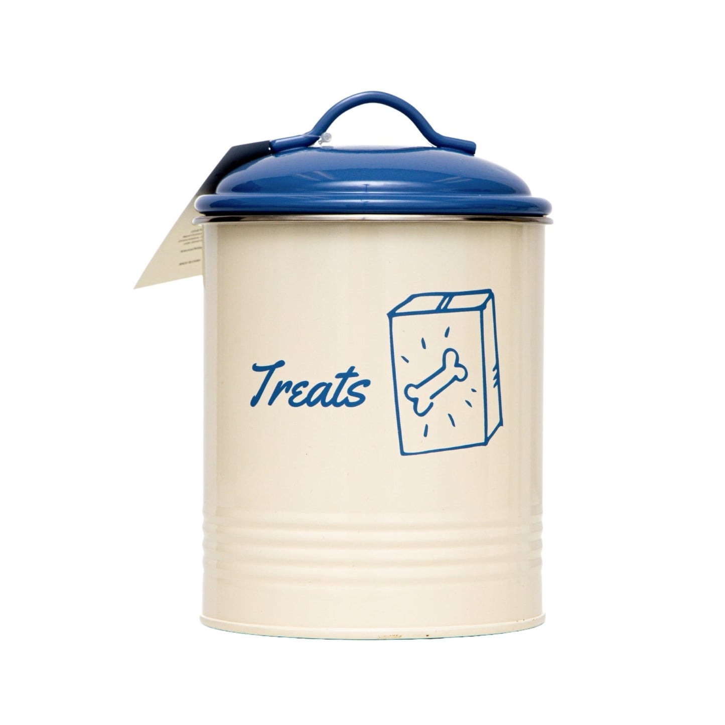 Country Living Set of 3 Pet Treat Canisters, Dog Treat Storage – French Blue Lid American Pet Supplies