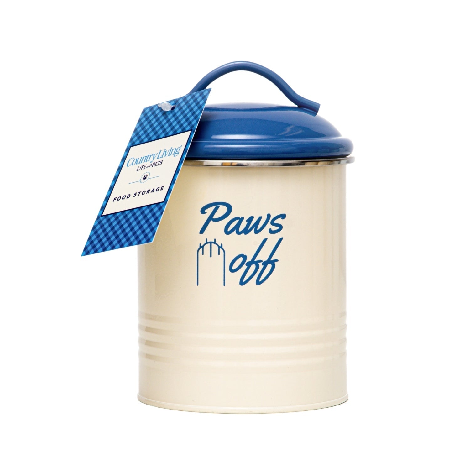 Country Living Set of 3 Pet Treat Canisters, Dog Treat Storage – French Blue Lid American Pet Supplies