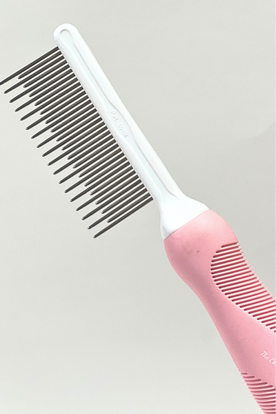 Detangling Pet Comb with Long & Short Stainless Steel Teeth for Removing Matted Fur Grooming The Charleston Cat Groomer
