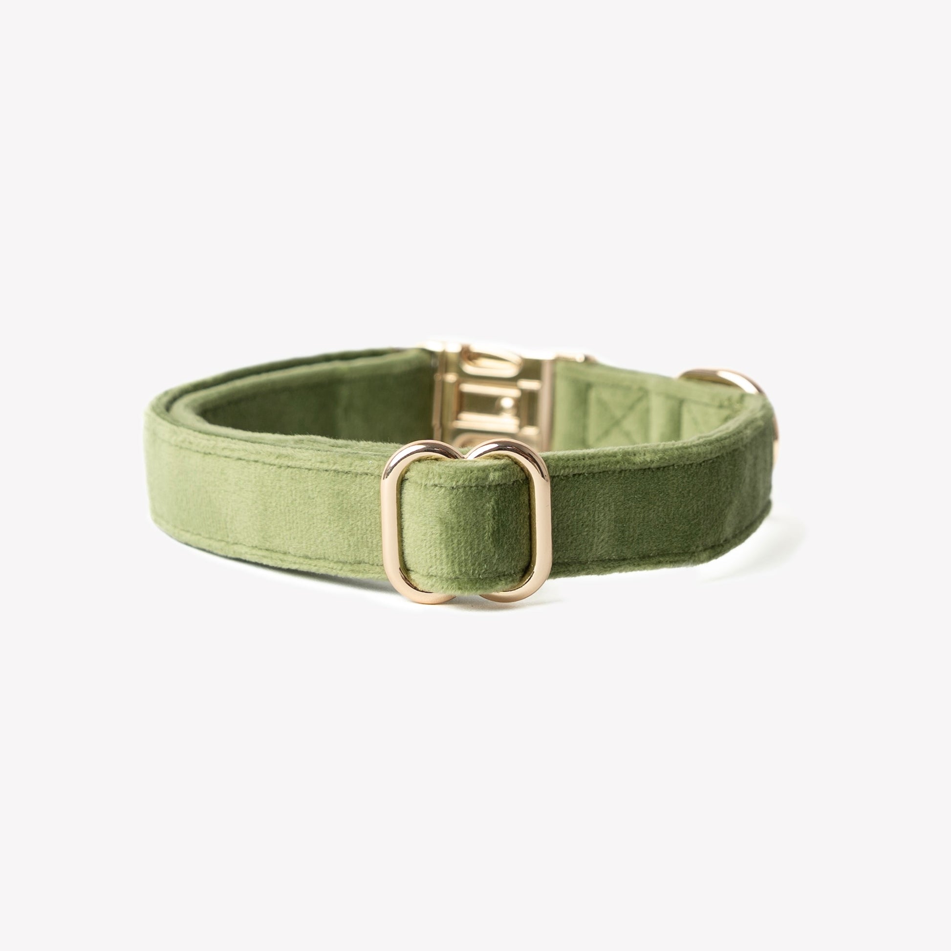 'Green' - Velvet Dog Collar Velvet Collar FURLOU