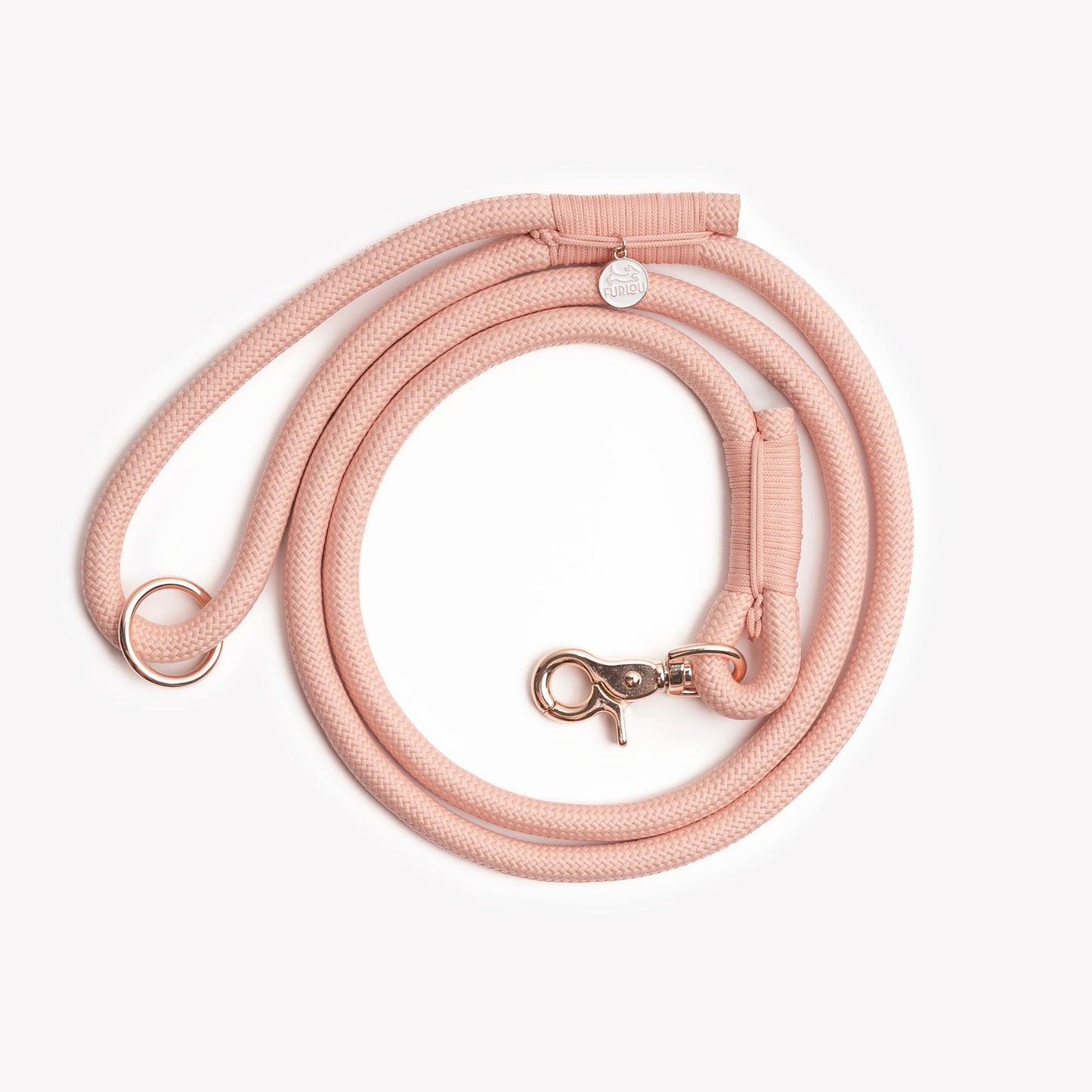 'Powder Rose' - Braided Rope Leash Regular Braided Leash FURLOU