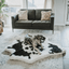 PupRug® Animal Print Memory Foam Dog Bed - Black Faux Cowhide Dog Beds Paw.com