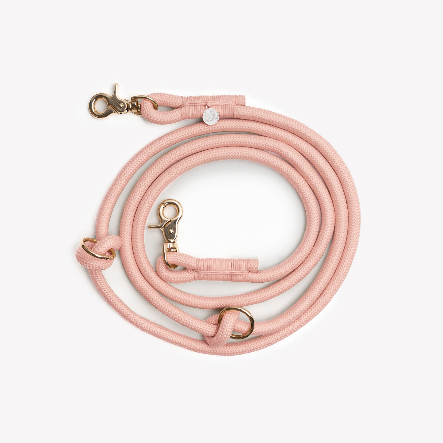 'Powder Rose' - Hands Free Braided Leash Hands Free Braided Leash FURLOU