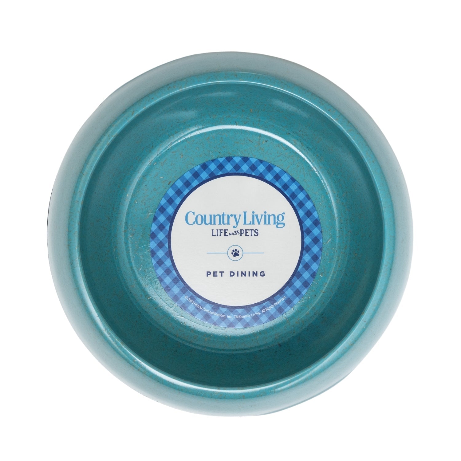 Country Living Set of 2 Natural Fiber Dog Bowls – Teal Blue Bamboo Bowls American Pet Supplies