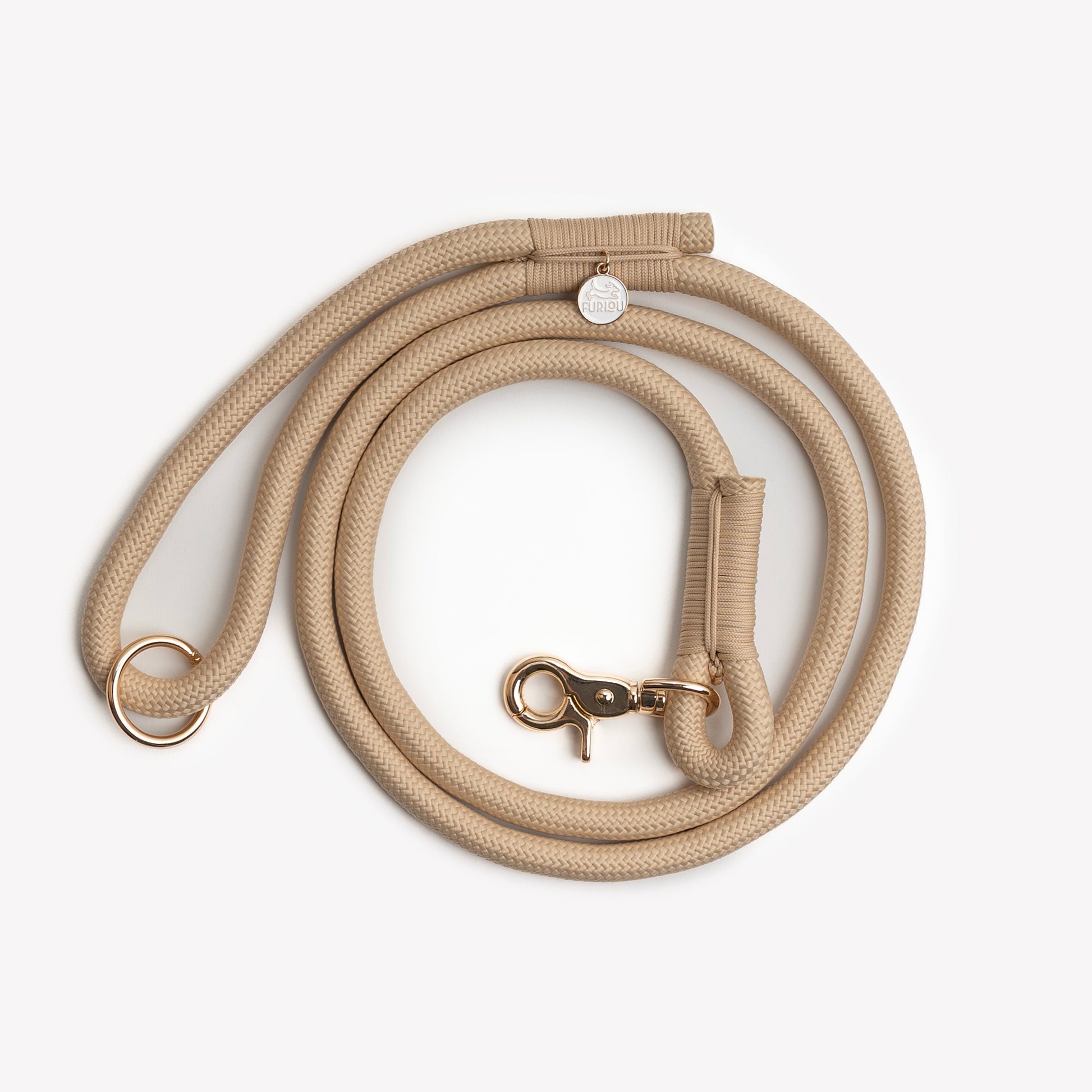 'Tan' - Braided Rope Leash Regular Braided Leash FURLOU