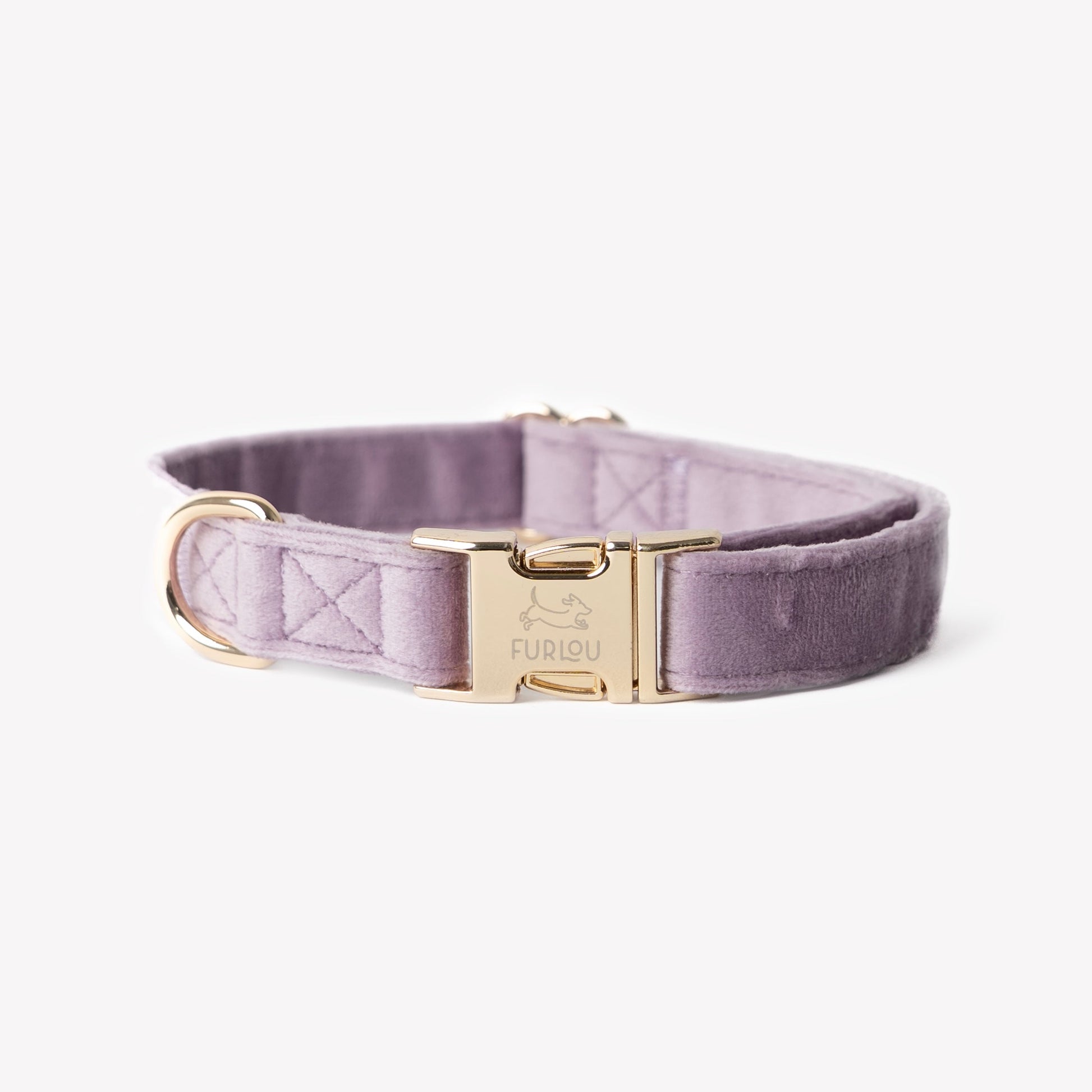 'Lilac' - Velvet Dog Collar Velvet Collar FURLOU