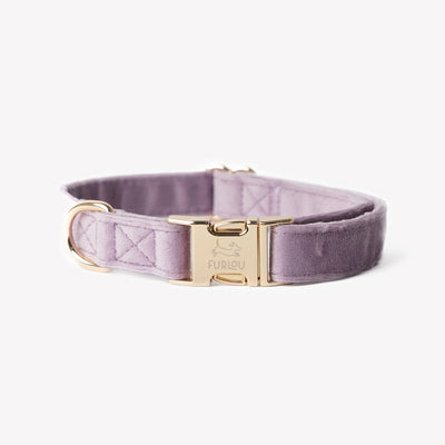 'Lilac' - Velvet Dog Collar Velvet Collar FURLOU