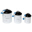 Country Living Set of 3 Pet Treat Storage Canisters – Black & White Containers American Pet Supplies