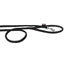 Comfort Microfiber Round Dog Lead Black Dog Leashes Dogline
