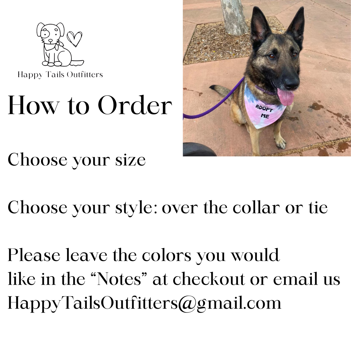 Adopt Me I'm A Foster Tie Dye Dog Bandana New Arrival Dog Bandana Happy Tails Outfitters