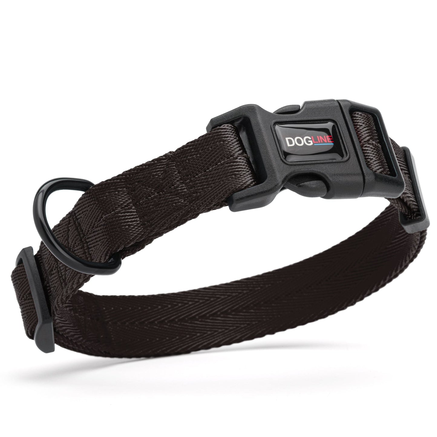 Nylon Flat Dog Collar Black Dog Collars Dogline