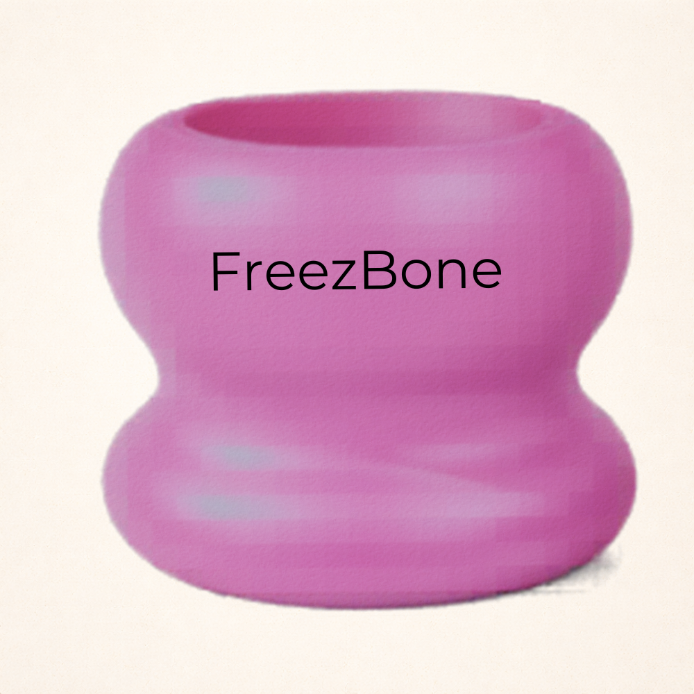 Freezball - Durable Fillable Dog Chew Bone Pink Freezbone
