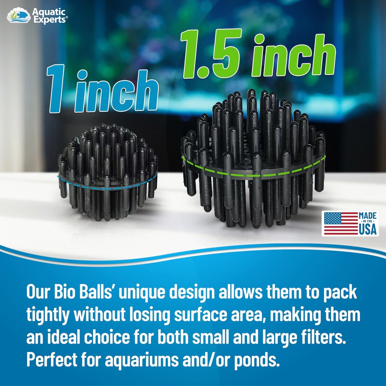 1-Inch Bio Balls Filter Media - Perfect for Aquarium & Small Pond Filters - High-Quality Bio Balls Bio balls Aquatic Experts
