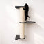 Wall Mounted Cat Climbing Pole - Sisal Onyx Bamboo 2-Tier Leaf Shelf Charcoal Cork Pad Cat Scratcher Catastrophic Creations