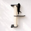 Wall Mounted Cat Climbing Pole - Sisal Onyx Bamboo 2-Tier Leaf Shelf Natural Cork Pad Cat Scratcher Catastrophic Creations