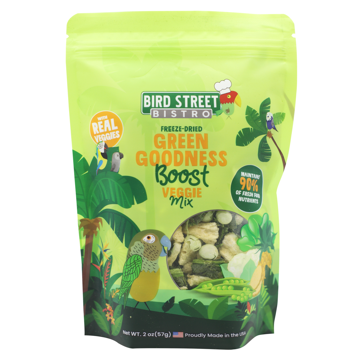 Green Goodness Boost - Parrot Veggies Mix Parrot Food Bird Street Bistro