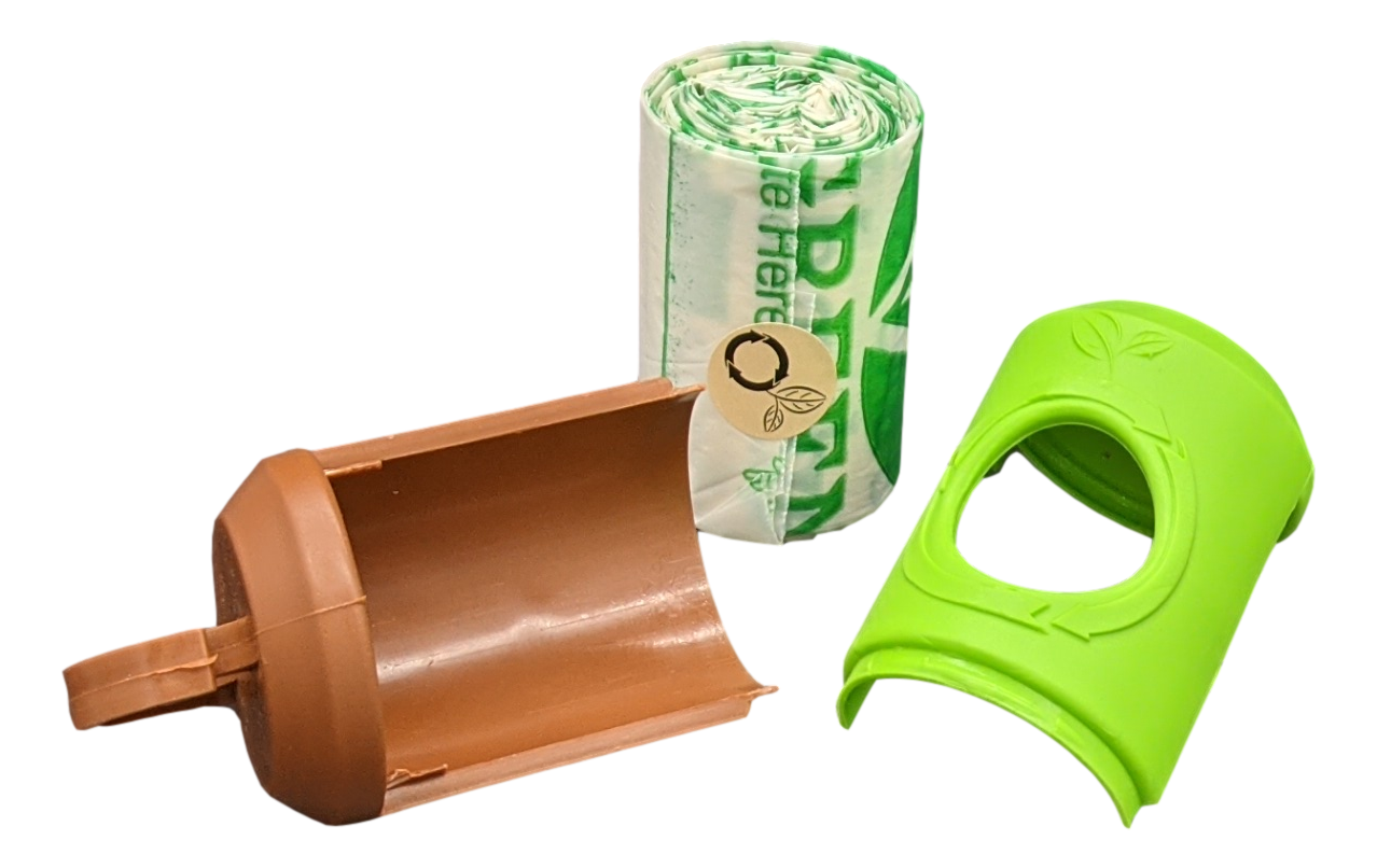 beyondGREEN Dog Poop Bag Leash Dispenser – Clip-On Holder Fits Standard Rolls – Durable & Portable Poop Bag Dispenser beyondGREEN biotech™