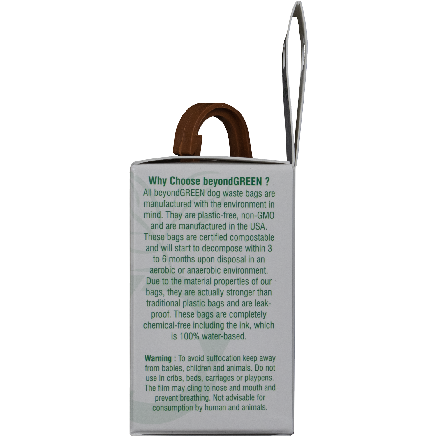 beyondGREEN Dog Waste Bag Leash Dispenser – Clip-On Holder for Standard Rolls – Durable, Portable, Made in USA Poop Bag Dispenser beyondGREEN biotech™