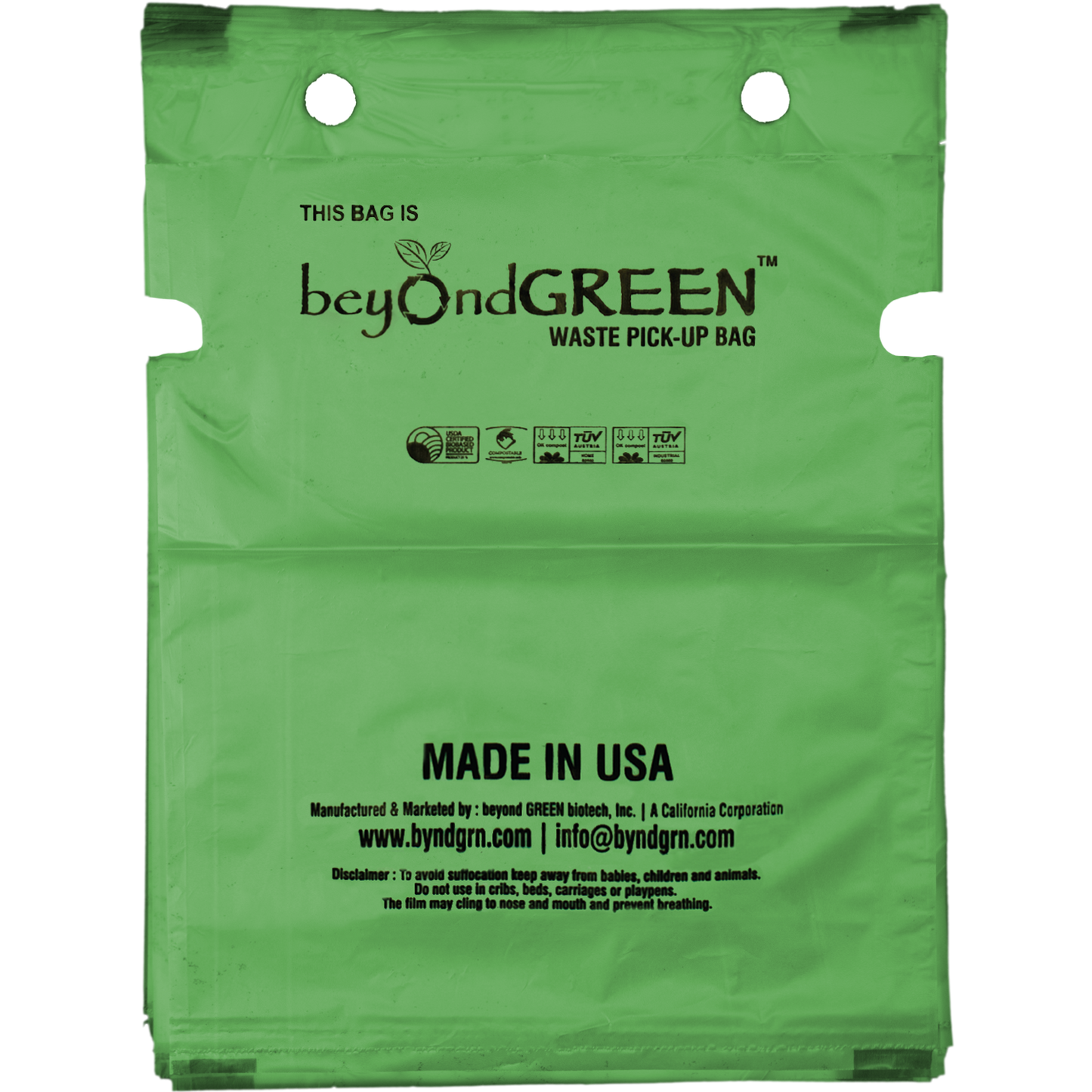 beyondGREEN Dog Waste Bags – Single-Pull Dispenser Refill Pack – Made in USA, Leak-Resistant, One-At-A-Time Dispensing (100 Bags per Pack) 1 Pack - 100 Bags Dog Waste Bags beyondGREEN biotech™