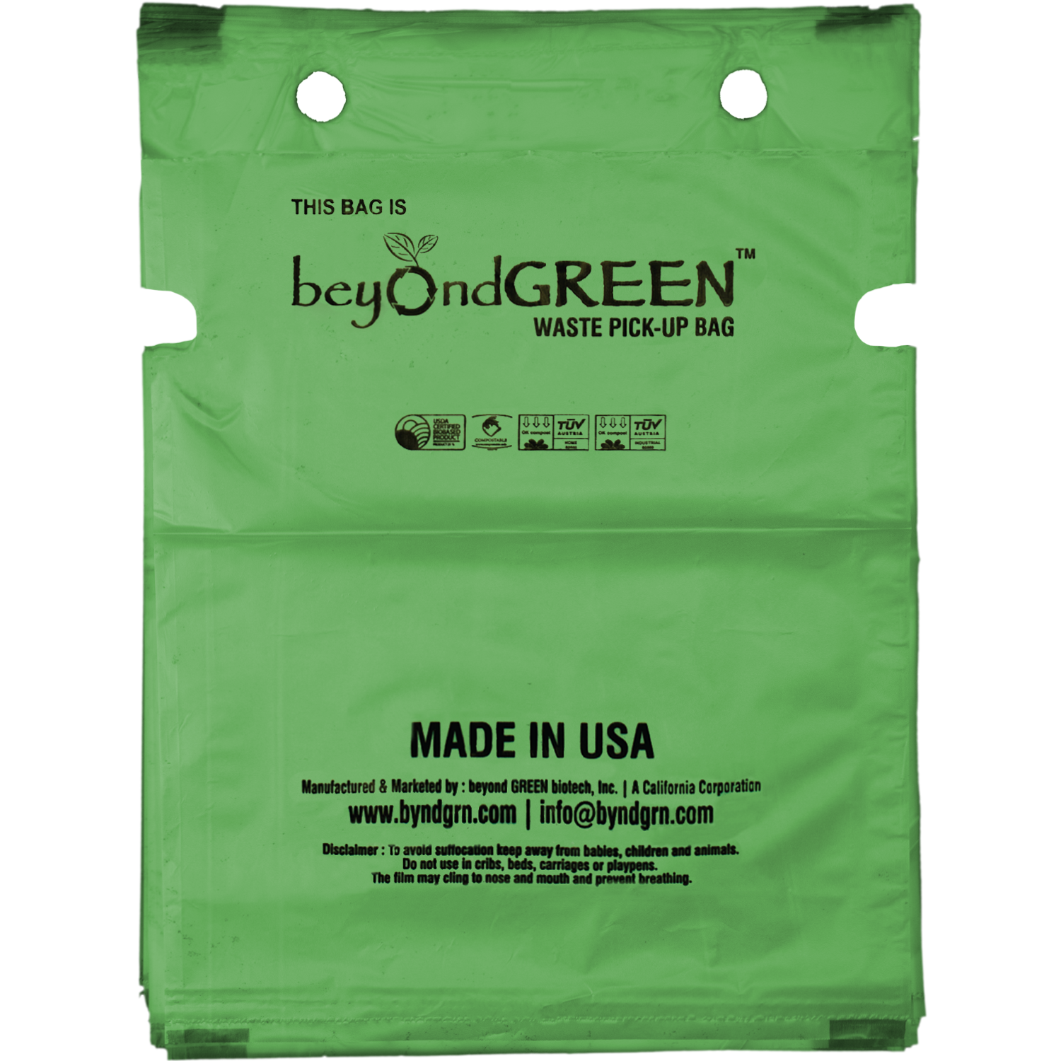 beyondGREEN Dog Waste Bags – Single-Pull Dispenser Refill Pack – Made in USA, Leak-Resistant, One-At-A-Time Dispensing (100 Bags per Pack) 1 Pack - 100 Bags Dog Waste Bags beyondGREEN biotech™