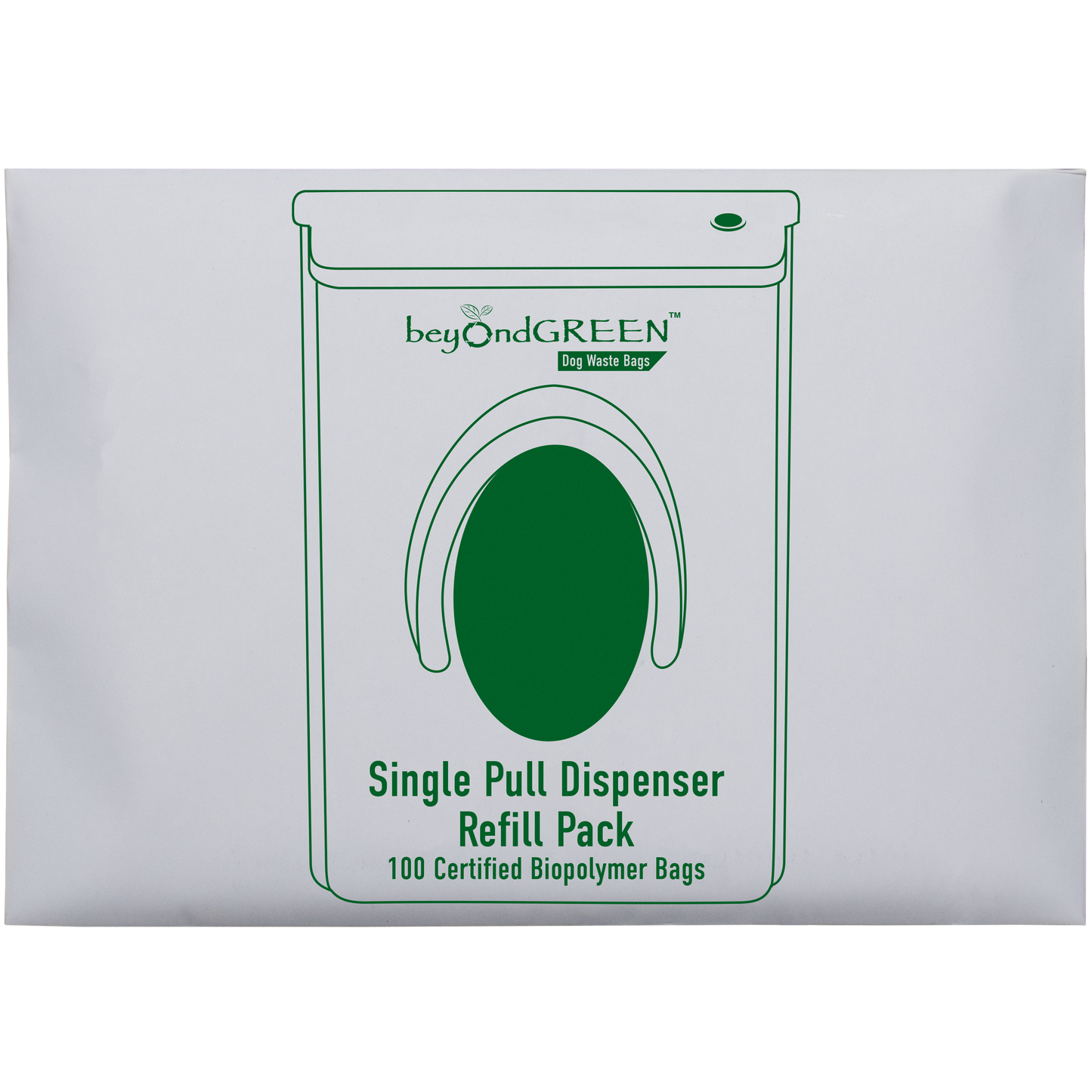beyondGREEN Dog Waste Bags – Single-Pull Dispenser Refill Pack – Made in USA, Leak-Resistant, One-At-A-Time Dispensing (100 Bags per Pack) Dog Waste Bags beyondGREEN biotech™