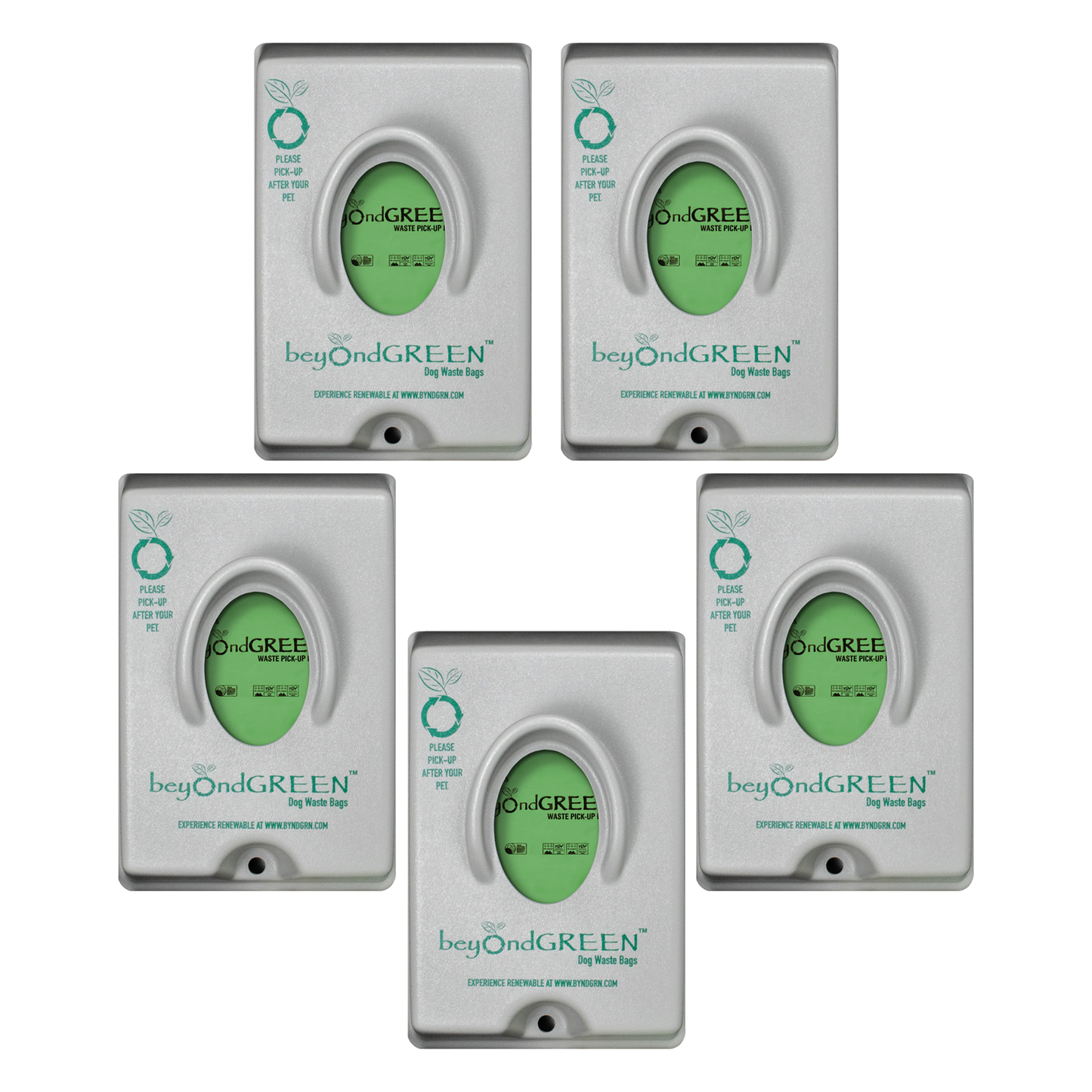 beyondGREEN Single-Pull Dog Waste Bag Dispenser – Wall/Pole Mount – Compatible with Single-Pull Header Packs – Heavy-Duty Construction Gray 5 Poop Bag Dispenser beyondGREEN biotech™