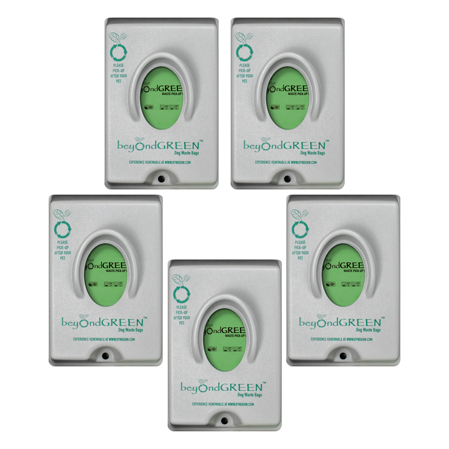 beyondGREEN Single-Pull Dog Waste Bag Dispenser – Wall/Pole Mount – Compatible with Single-Pull Header Packs – Heavy-Duty Construction Gray 5 Poop Bag Dispenser beyondGREEN biotech™