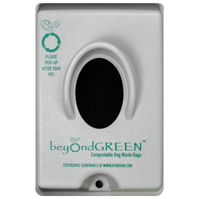 beyondGREEN Single-Pull Dog Waste Bag Dispenser – Wall/Pole Mount – Compatible with Single-Pull Header Packs – Heavy-Duty Construction Poop Bag Dispenser beyondGREEN biotech™