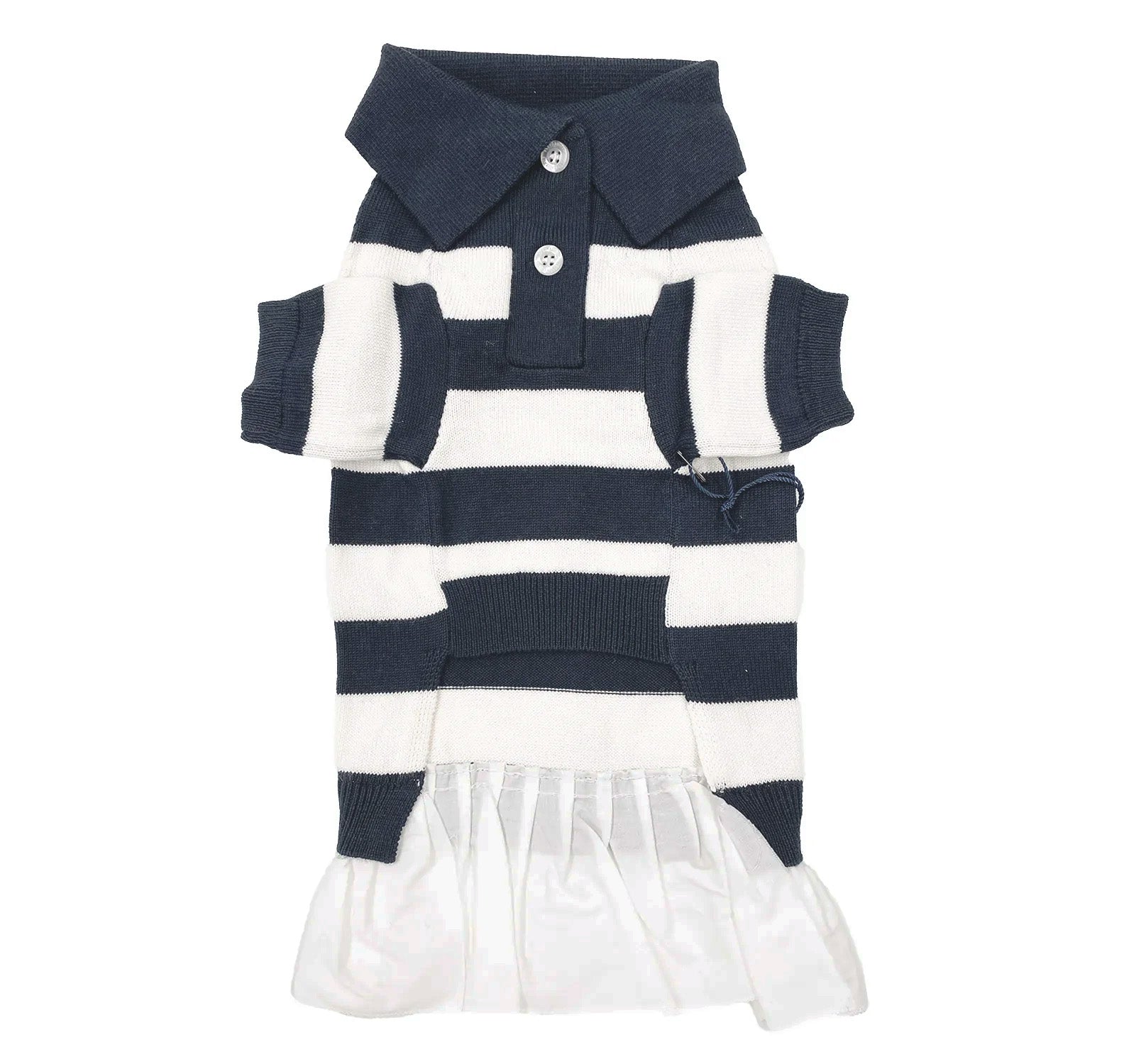 ‘Gladys’ Cashmere blend Polo Dress Sweater BESPOKE PAWS