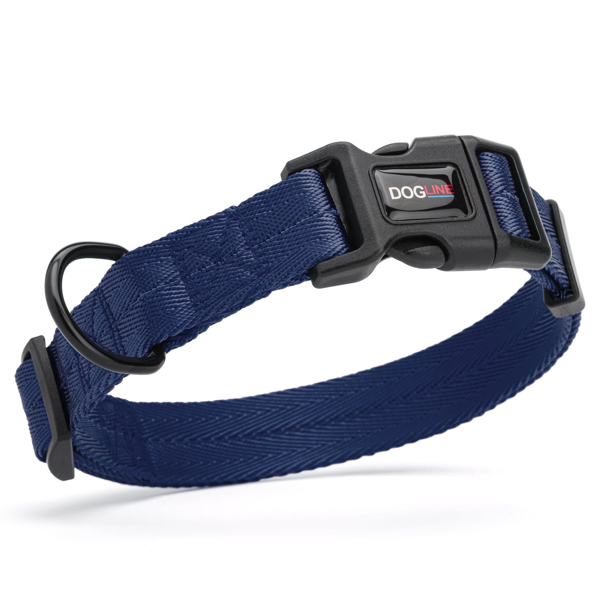 Nylon Flat Dog Collar Navy Blue Dog Collars Dogline