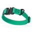 Waterproof Dog Collar with Metal Stab-Lock Buckle Teal Dog Collar Dogline